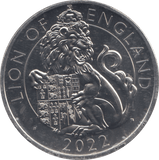 2022 LION OF ENGLAND FIVE POUND - WORLD COINS - Cambridgeshire Coins