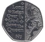 2022 LONG TO REIGN OVER US 50P ( BU ) - WORLD COINS - Cambridgeshire Coins