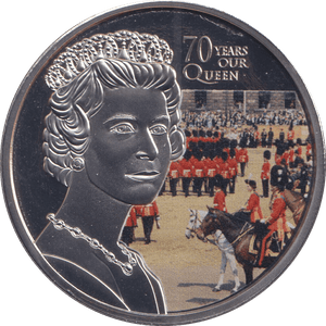 2022 ONE CROWN ASCENSION ISLANDS 70 YEARS OUR QUEEN 1 - WORLD COINS - Cambridgeshire Coins