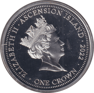 2022 ONE CROWN ASCENSION ISLAND - WORLD COINS - Cambridgeshire Coins