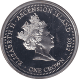 2022 ONE CROWN ASCENSION ISLAND - WORLD COINS - Cambridgeshire Coins