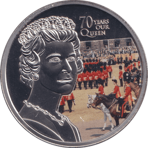 2022 PLATINUM PLATED CROWN - 70 YEARS OUR QUEEN 1 - WORLD COINS - Cambridgeshire Coins