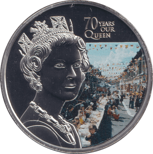 2022 PLATINUM PLATED CROWN - 70 YEARS OUR QUEEN 4 - WORLD COINS - Cambridgeshire Coins
