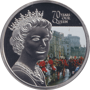2022 PLATINUM PLATED CROWN - 70 YEARS OUR QUEEN 7 - WORLD COINS - Cambridgeshire Coins