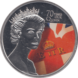 2022 PLATINUM PLATED FIVE POUNDS 70 YEARS OUR QUEEN - WORLD COINS - Cambridgeshire Coins