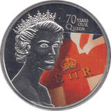 2022 PLATINUM PLATED FIVE POUNDS 70 YEARS OUR QUEEN - WORLD COINS - Cambridgeshire Coins