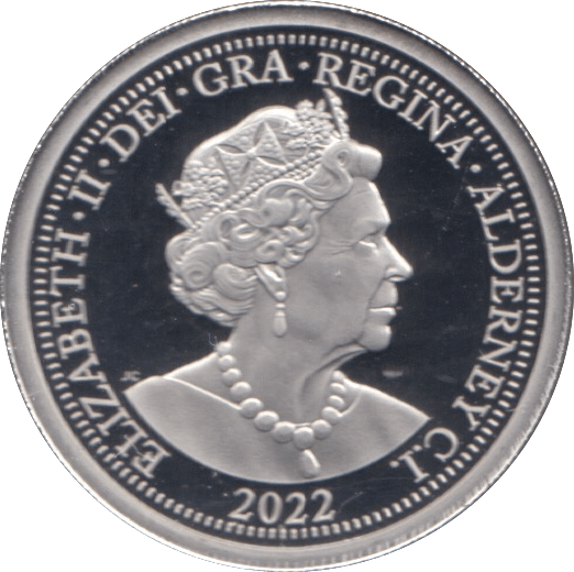2022 PLATINUM PROOF ONE SOVEREIGN ALDERNEY - PLATINUM - Cambridgeshire Coins