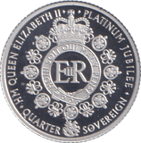 2022 PLATINUM QUARTER SOVEREIGN ( PROOF ) - Platinum Coins - Cambridgeshire Coins