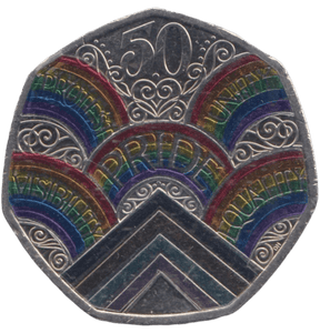 2022 PRIDE 50P COLOURED - 50P CIRCULATED - Cambridgeshire Coins