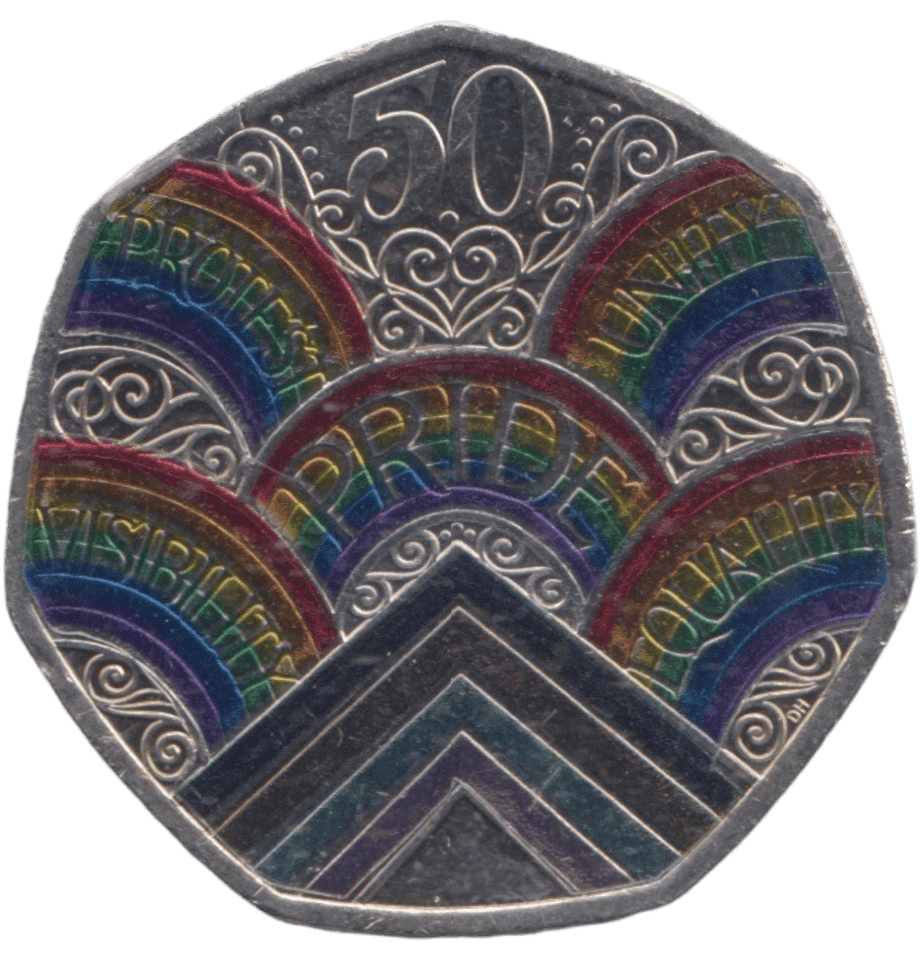 2022 PRIDE 50P COLOURED - 50P CIRCULATED - Cambridgeshire Coins
