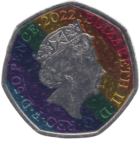 2022 PRIDE 50P COLOURED - 50P CIRCULATED - Cambridgeshire Coins