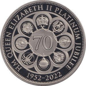 2022 QUEEN ELIZABETH II PLATINUM JUBILEE £5 PROOF - WORLD COINS - Cambridgeshire Coins