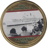 2022 ROYAL BRITISH LEGION FALKLANDS WAR MEDALLION HMS INVINCIBLE - WORLD COINS - Cambridgeshire Coins
