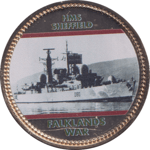 2022 ROYAL BRITISH LEGION FALKLANDS WAR MEDALLION HMS SHEFFIELD - WORLD COINS - Cambridgeshire Coins