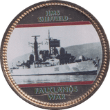 2022 ROYAL BRITISH LEGION FALKLANDS WAR MEDALLION HMS SHEFFIELD - WORLD COINS - Cambridgeshire Coins