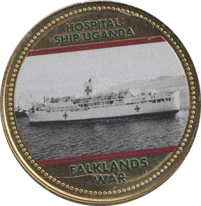 2022 ROYAL BRITISH LEGION FALKLANDS WAR MEDALLION HOSPITAL SHIP UGANDA - WORLD COINS - Cambridgeshire Coins