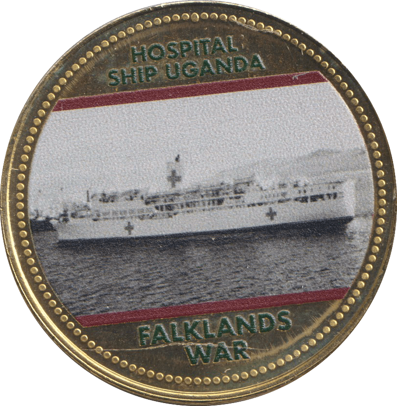 2022 ROYAL BRITISH LEGION FALKLANDS WAR MEDALLION HOSPITAL SHIP UGANDA - WORLD COINS - Cambridgeshire Coins