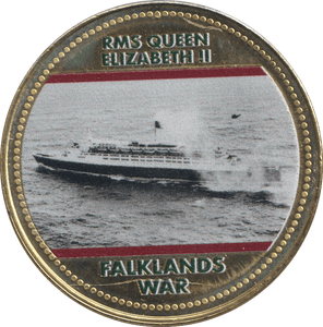 2022 ROYAL BRITISH LEGION FALKLANDS WAR MEDALLION RMS QUEEN ELIZABETH II - WORLD COINS - Cambridgeshire Coins