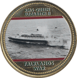 2022 ROYAL BRITISH LEGION FALKLANDS WAR MEDALLION RMS QUEEN ELIZABETH II - WORLD COINS - Cambridgeshire Coins