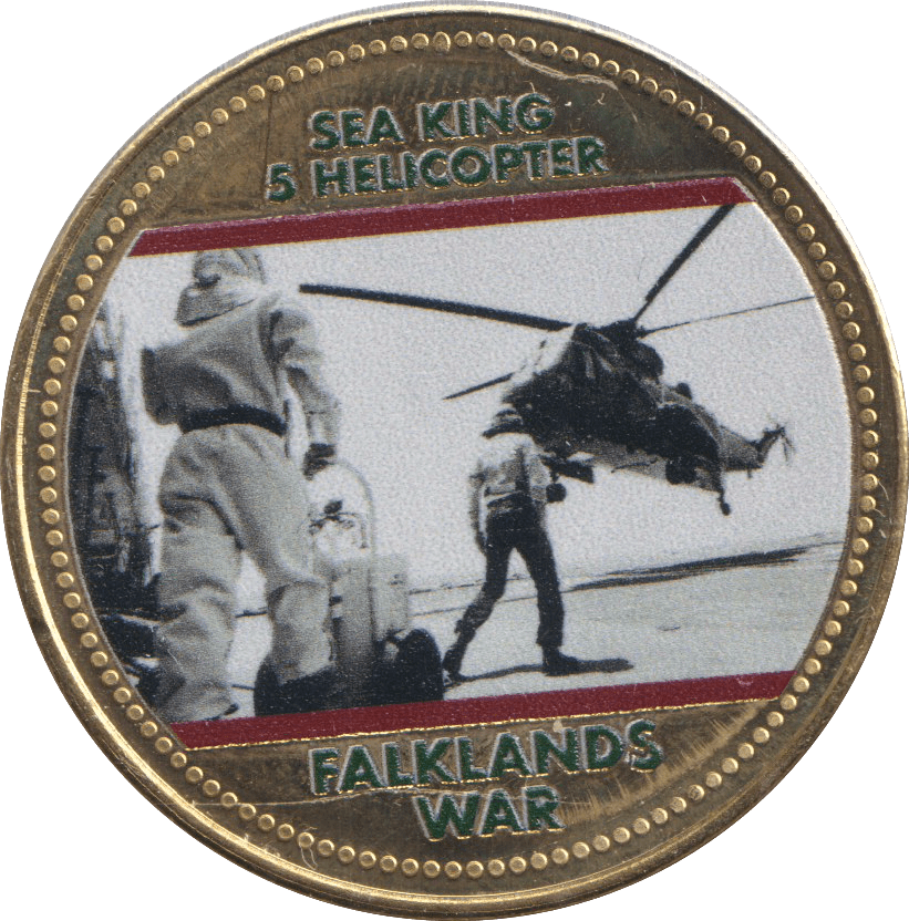2022 ROYAL BRITISH LEGION FALKLANDS WAR MEDALLION SEA KING 5 HELICOPTER - WORLD COINS - Cambridgeshire Coins