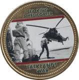 2022 ROYAL BRITISH LEGION FALKLANDS WAR MEDALLION SEA KING 5 HELICOPTER - WORLD COINS - Cambridgeshire Coins