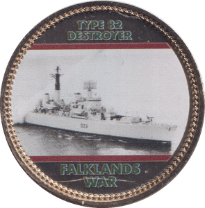 2022 ROYAL BRITISH LEGION FALKLANDS WAR MEDALLION TYPE 82 DESTROYER - WORLD COINS - Cambridgeshire Coins