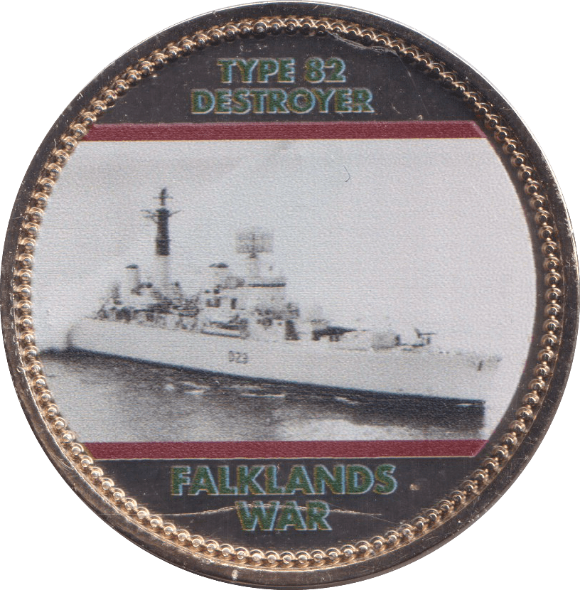 2022 ROYAL BRITISH LEGION FALKLANDS WAR MEDALLION TYPE 82 DESTROYER - WORLD COINS - Cambridgeshire Coins