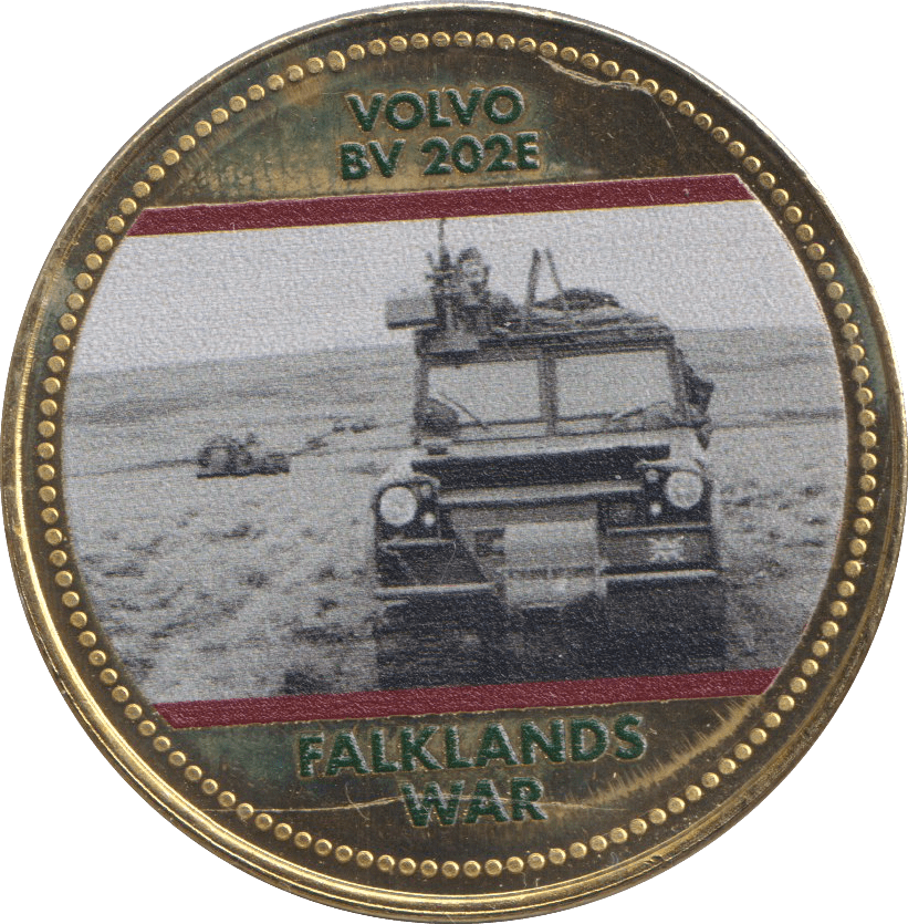 2022 ROYAL BRITISH LEGION FALKLANDS WAR MEDALLION VOLVO BV 202E - WORLD COINS - Cambridgeshire Coins