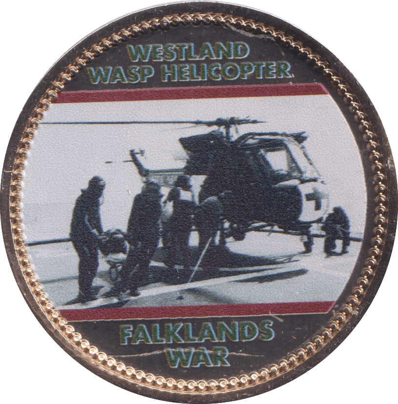 2022 ROYAL BRITISH LEGION FALKLANDS WAR MEDALLION WESTLAND WASP HELICOPTER - WORLD COINS - Cambridgeshire Coins