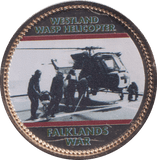 2022 ROYAL BRITISH LEGION FALKLANDS WAR MEDALLION WESTLAND WASP HELICOPTER - WORLD COINS - Cambridgeshire Coins