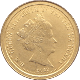 2022 SAINT GEORGE AND DRAGON £5 GOLD MATTE PROOF TRISTAN DA CUNHA - GOLD WORLD COINS - Cambridgeshire Coins