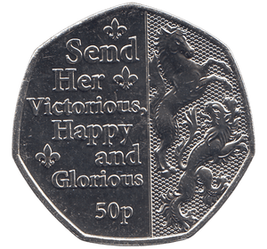 2022 SEND HER VICTORIOUS HAPPY AND GLORIOUS 50P ( BU ) - WORLD COINS - Cambridgeshire Coins