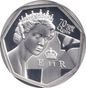 2022 SEVENTY PENCE ASCENSION ISLAND 70 YEARS OF OUR QUEEN - WORLD COINS - Cambridgeshire Coins