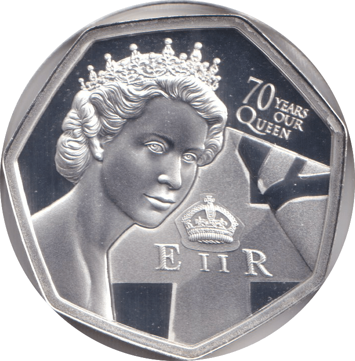 2022 SEVENTY PENCE ASCENSION ISLAND 70 YEARS OF OUR QUEEN - WORLD COINS - Cambridgeshire Coins