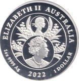 2022 SILVER 1 DOLLAR AUSTRALIA - SILVER WORLD COINS - Cambridgeshire Coins