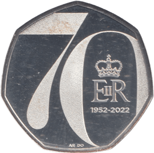 2022 SILVER 50P PLATINUM JUBILEE ( PROOF ) - 50p PROOF - Cambridgeshire Coins