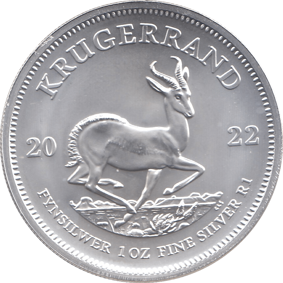 2022 SILVER KRUGERRAND 1OZ SOUTH AFRICA ( UNC ) - SILVER WORLD COINS - Cambridgeshire Coins