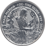 2022 SILVER MAID MARIAN 2 POUNDS ( BU ) - SILVER WORLD COINS - Cambridgeshire Coins