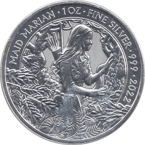 2022 SILVER MAID MARIAN TWO POUNDS UK - SILVER 1 oz COINS - Cambridgeshire Coins