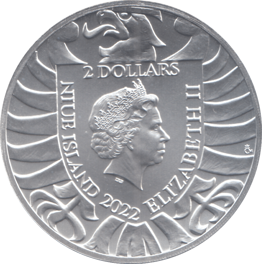 2022 SILVER NIUE ISLANDS 2 DOLLARS ( BU ) - SILVER WORLD COINS - Cambridgeshire Coins