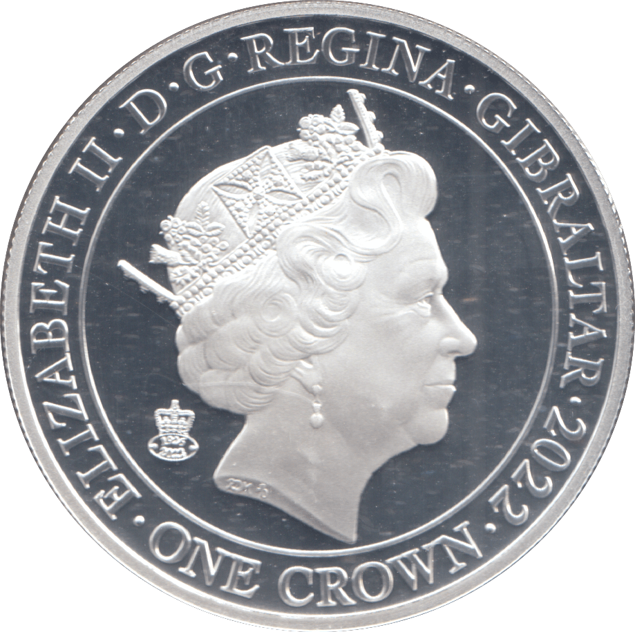 2022 SILVER ONE CROWN GIBRALTAR ( PROOF ) - Silver Proof - Cambridgeshire Coins