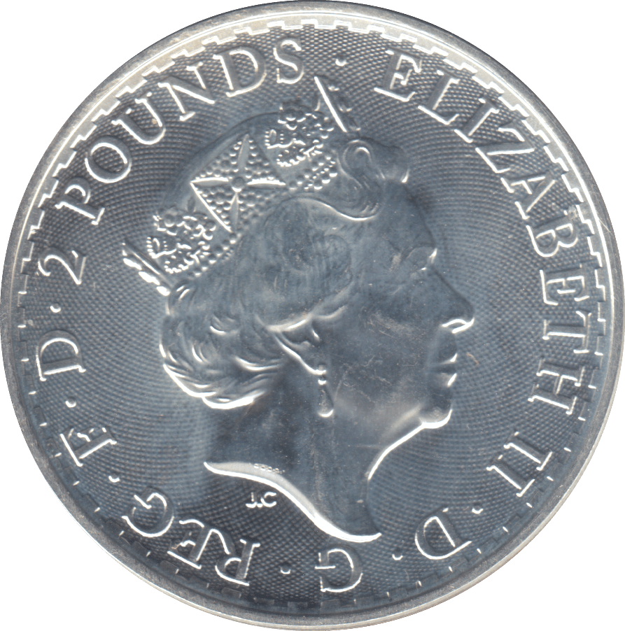 2022 SILVER ONE OUNCE BRITANNIA .999 FINE SILVER 2 POUND - SILVER WORLD COINS - Cambridgeshire Coins