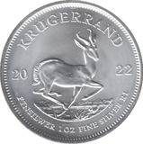 2022 SILVER ONE OUNCE FINE SILVER KRUGERRAND SOUTH AFRICA - SILVER WORLD COINS - Cambridgeshire Coins