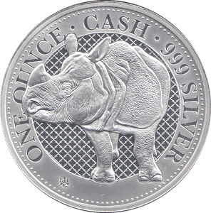 2022 SILVER ONE POUND RHINO ST HELENA ( BU ) - SILVER WORLD COINS - Cambridgeshire Coins