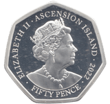 2022 SILVER PLATED 50P THE UGLY DUCKLING ASCENSION ISLANDS - 50P REGIONAL ISSUES - Cambridgeshire Coins