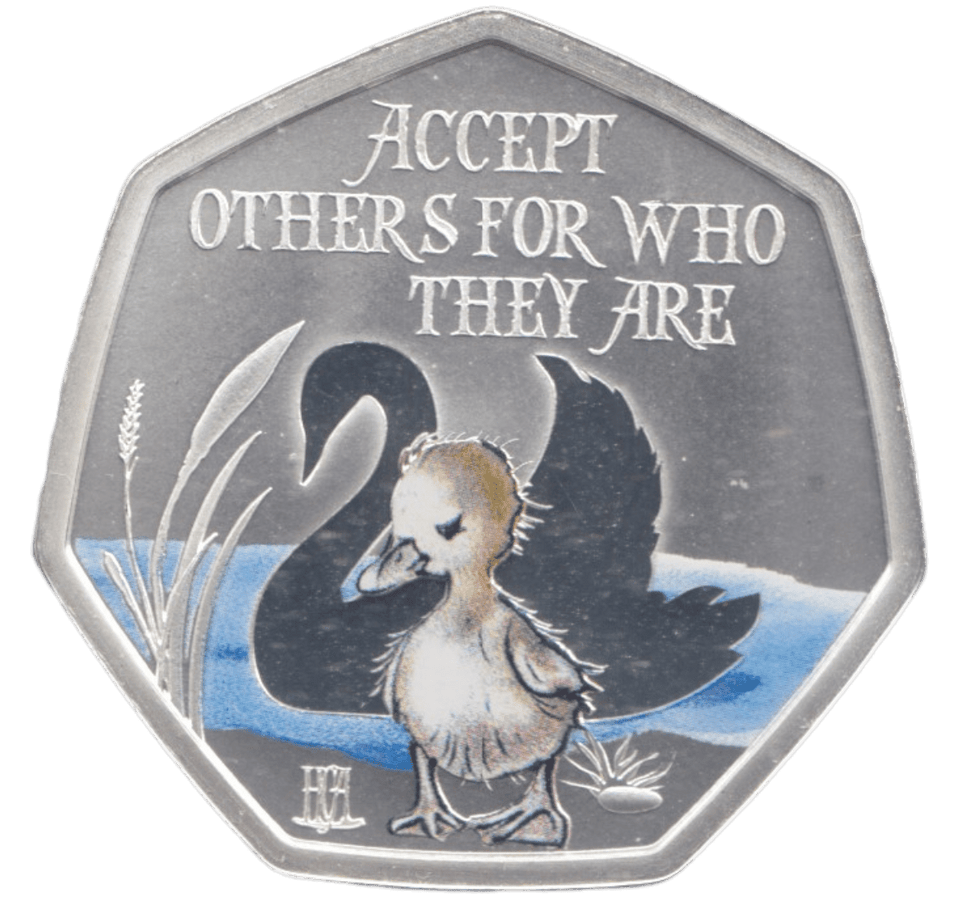 2022 SILVER PLATED 50P THE UGLY DUCKLING ASCENSION ISLANDS - 50P REGIONAL ISSUES - Cambridgeshire Coins