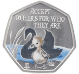 2022 SILVER PLATED 50P THE UGLY DUCKLING ASCENSION ISLANDS - 50P REGIONAL ISSUES - Cambridgeshire Coins