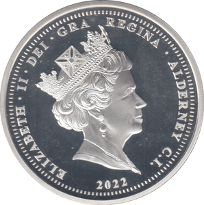 2022 SILVER PROOF £5 ALDERNEY - SILVER WORLD COINS - Cambridgeshire Coins