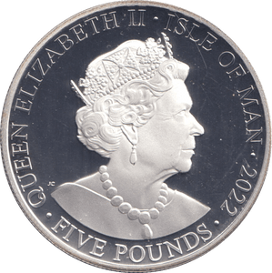2022 SILVER PROOF FIVE POUND PLATINUM JUBILEE - SILVER WORLD COINS - Cambridgeshire Coins