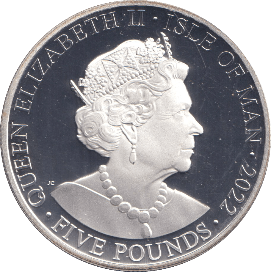 2022 SILVER PROOF FIVE POUND PLATINUM JUBILEE - SILVER WORLD COINS - Cambridgeshire Coins